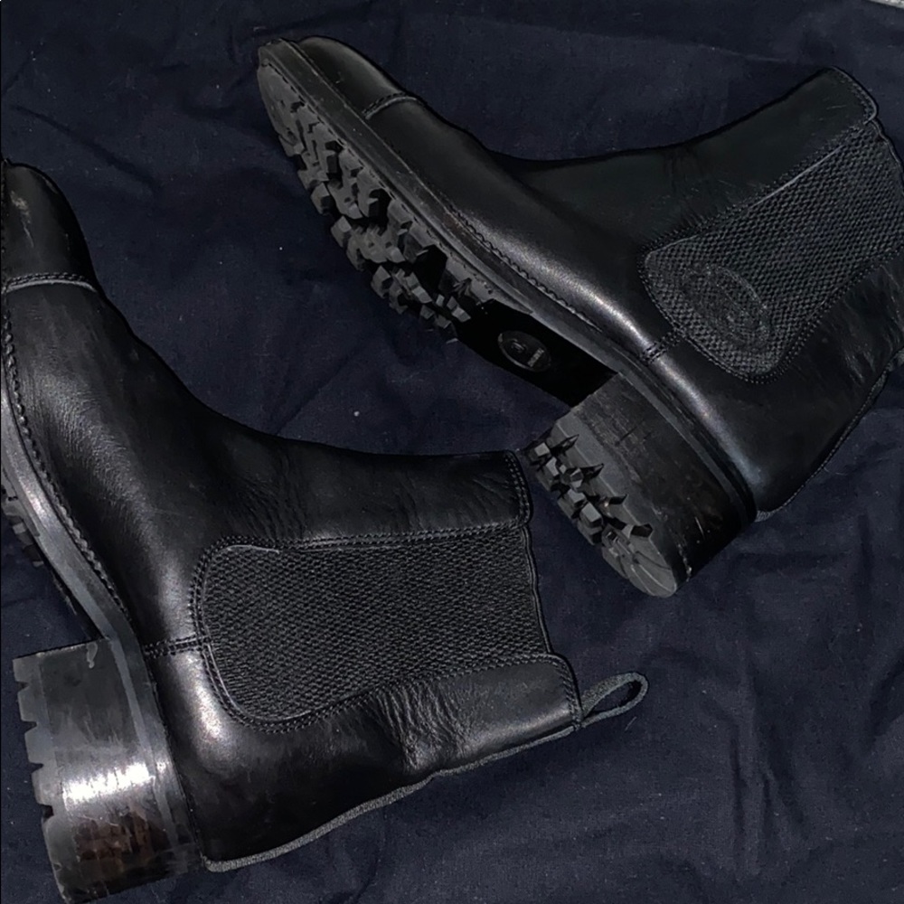 Chanel leather boots
